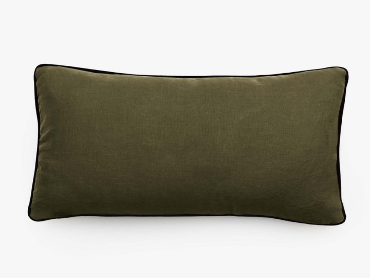 Housse de coussin 55x110 cm Prelude Kaki