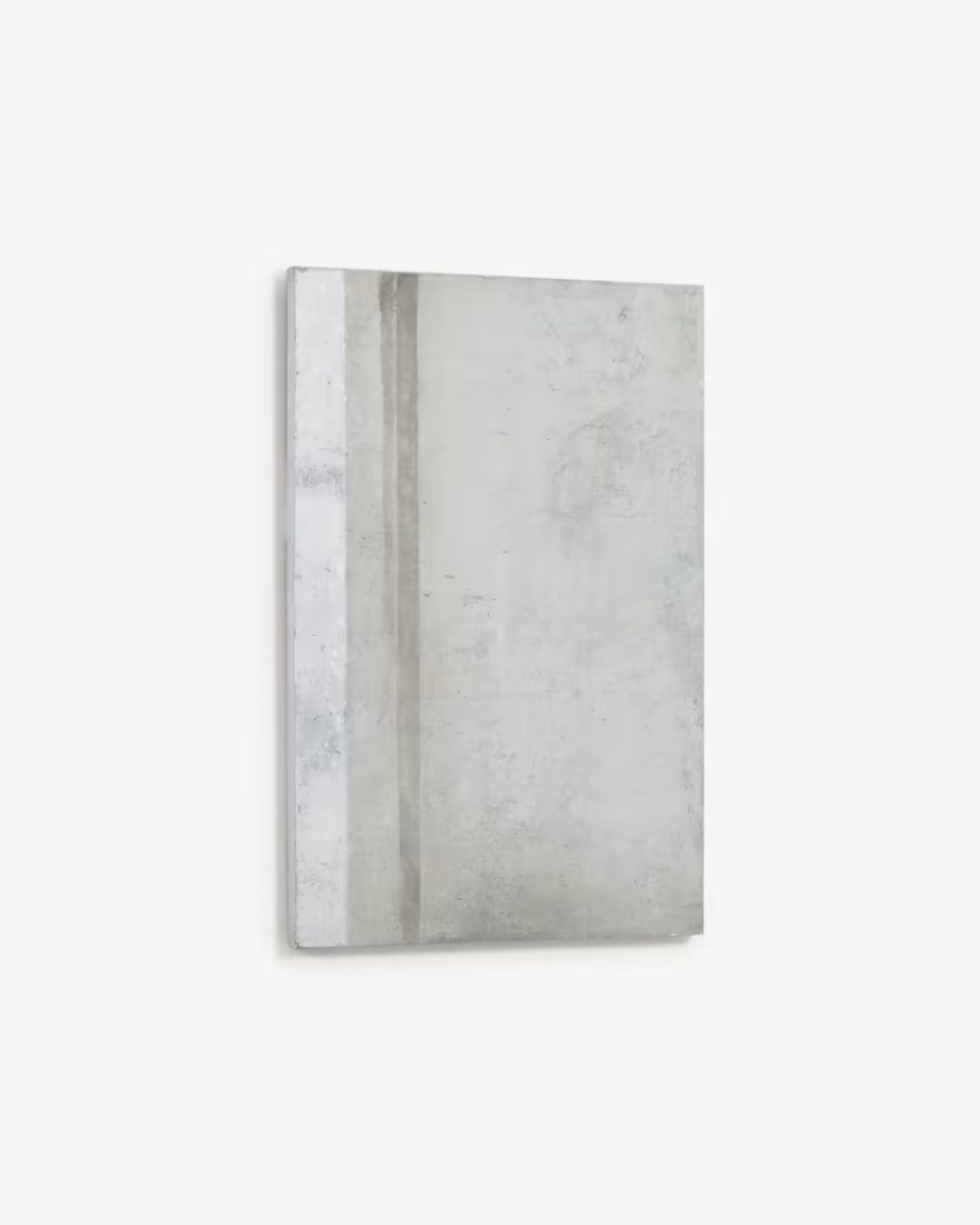 Vespera white and grey canvas 60 x 90 cm