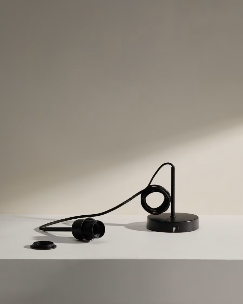 Fluvia metalÂ©ceiling pendant with black finish 250 m