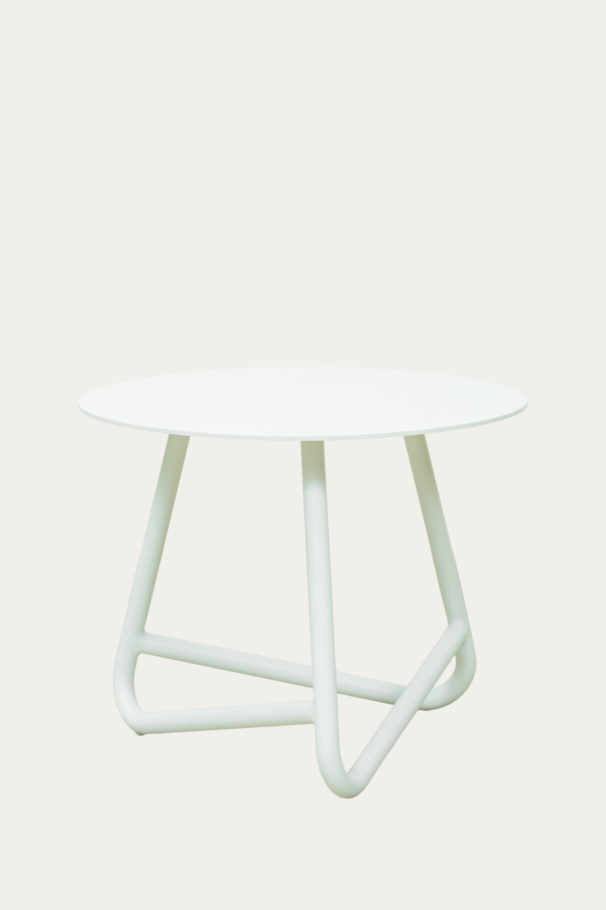 Full aluminium side table 500x500x400  white