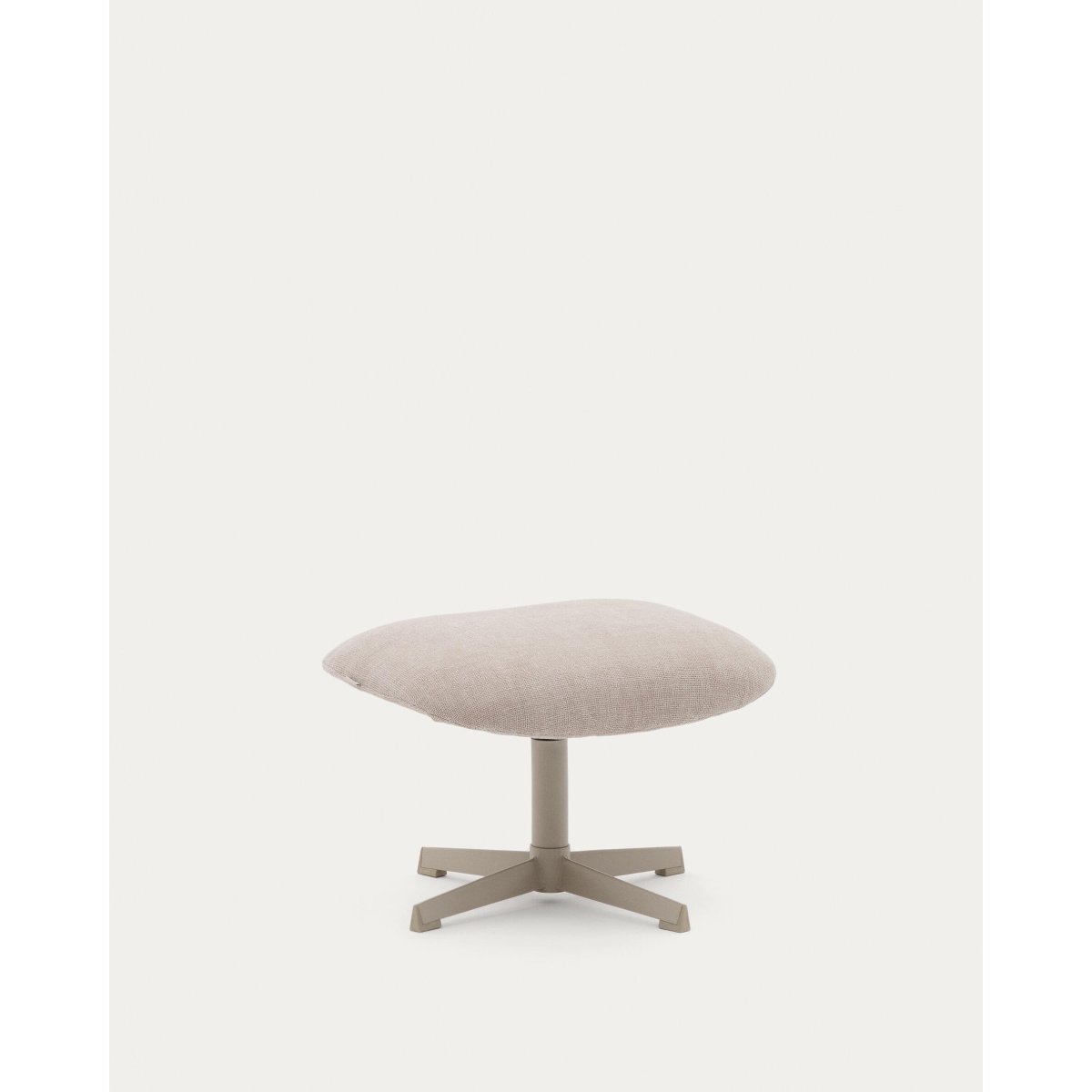 Jaspe swivel footrest in beige and metal with a grey finish FSC™ 100%.