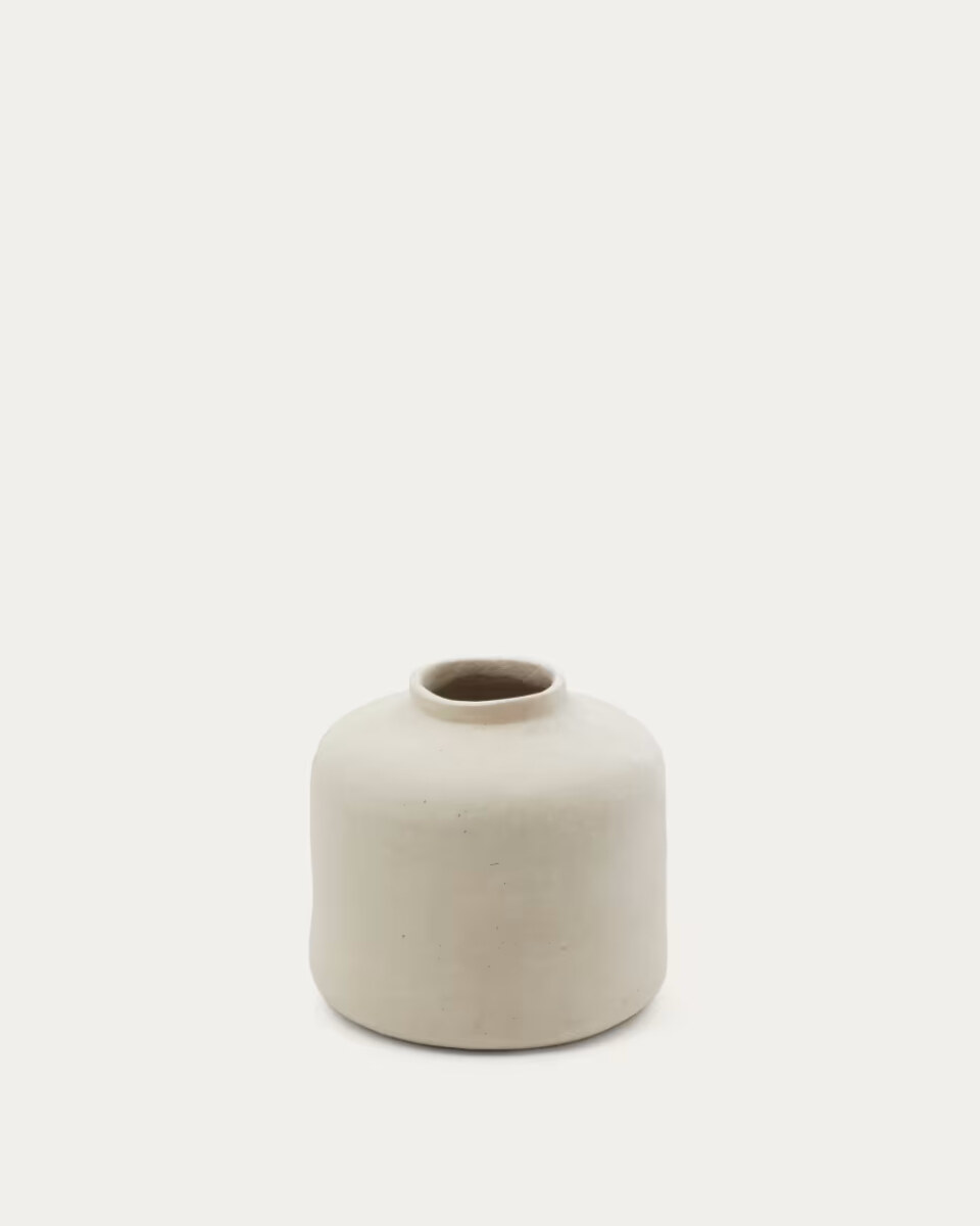 Serina papier mache vase in white 27 cm