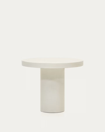 Aiguablava round table in white cement.  90 cm