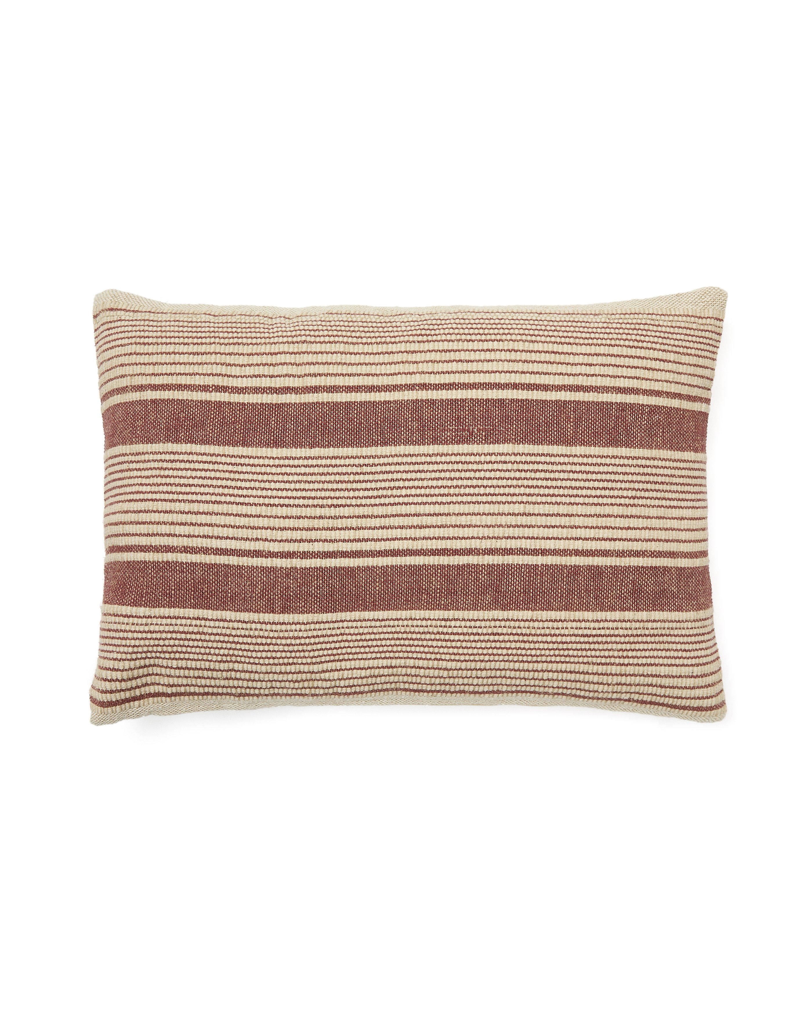 Uciel cushion cover in cotton and terracotta and beige jute embroidery 40 x 60 cm