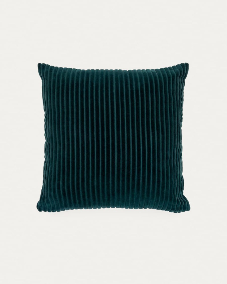 Cadenet cushion cover 100% cotton and dark green velvet 45 x 45 cm