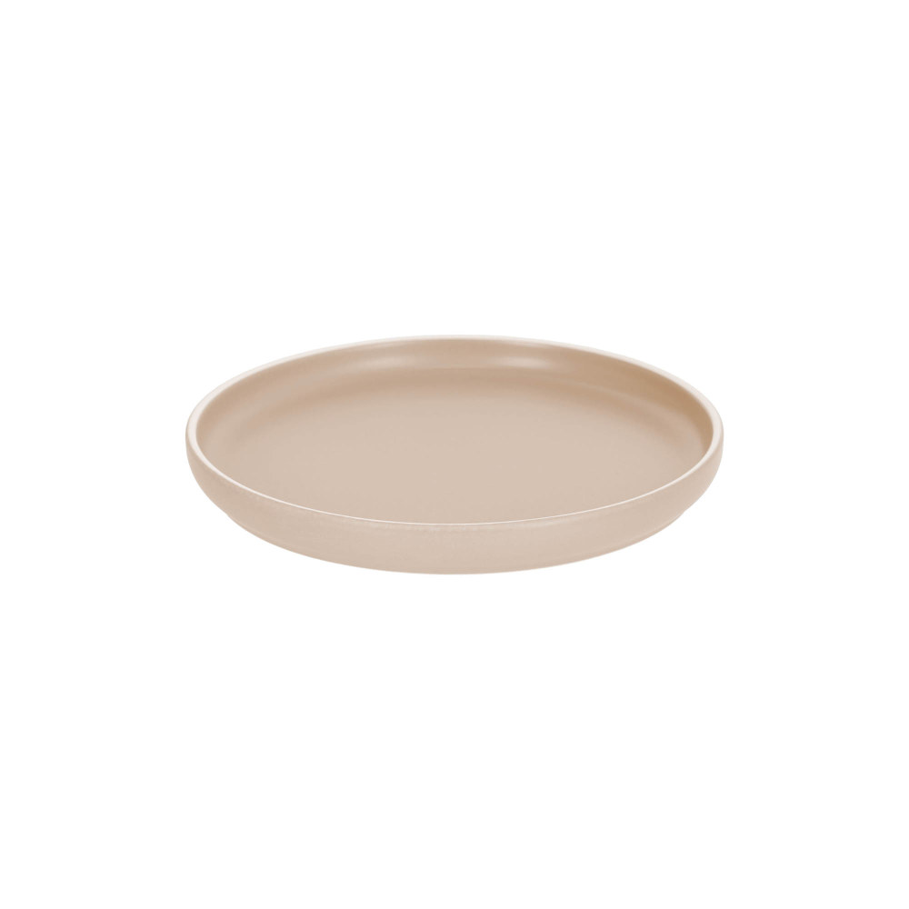 Shun dessert plate in beige porcelain