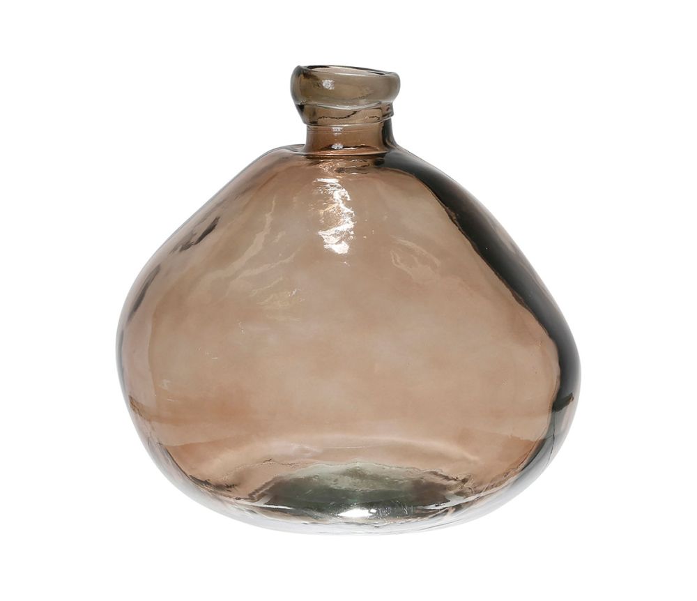 VASE COLIBRI FUME D33H33 VERRE