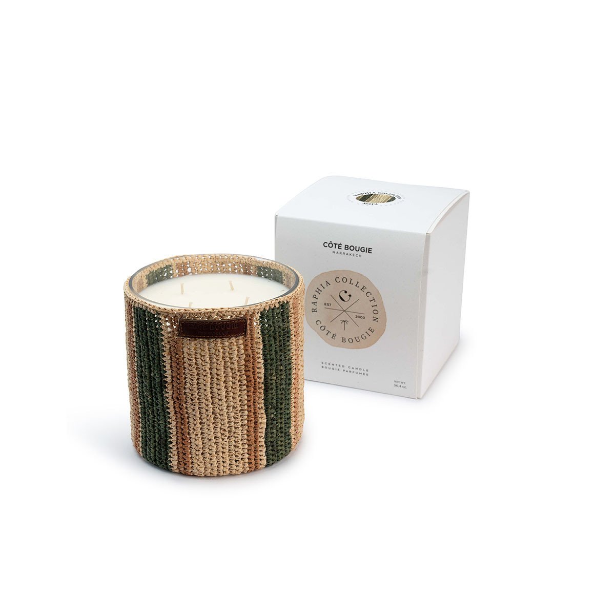 BOUGIE RAPHIA MAYA L / MENTHE & THE