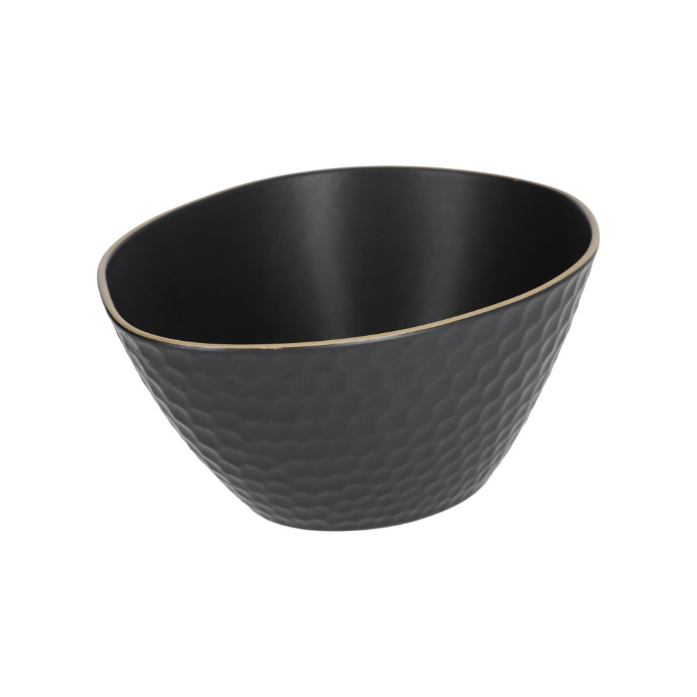 Large Manami ceramic bowl in black
