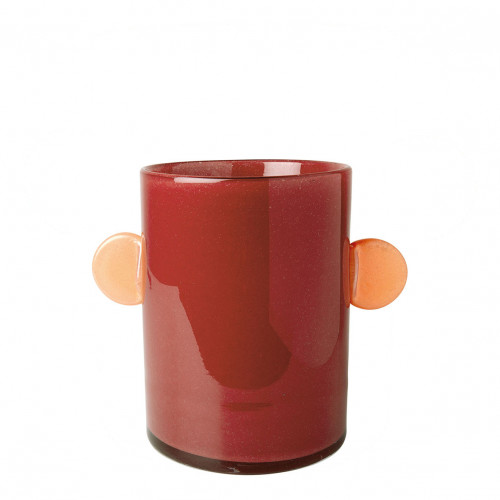 PIPA Raspberry Glass Vase 20.5x12x16.5
