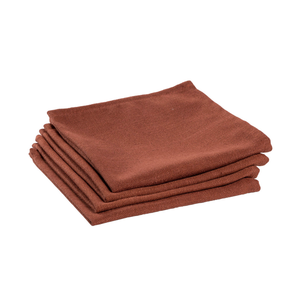 SAMAY Maroon Samay 4-napkin set