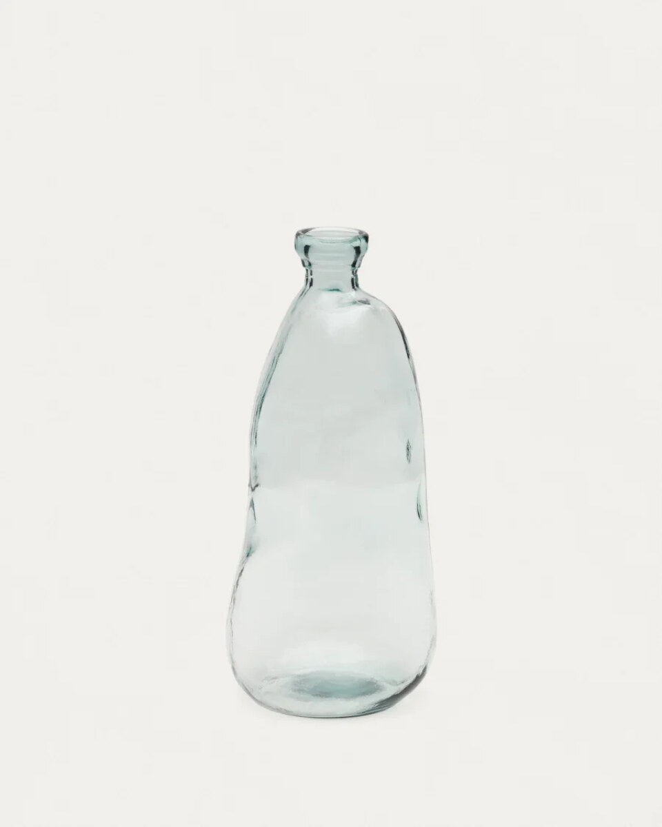 Brenna vase in 100% recycled transparent glass. 51 cm