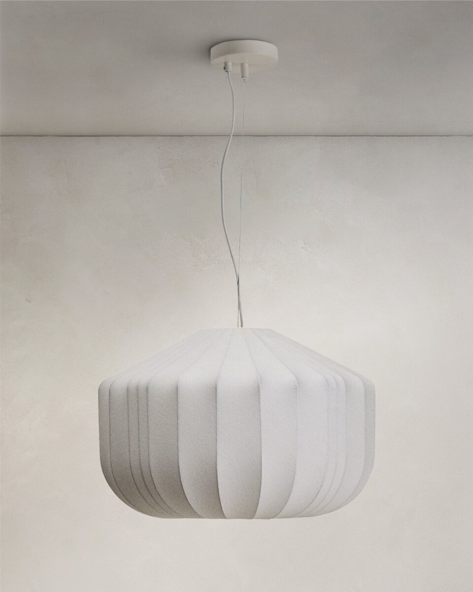 Somar ceiling lamp in syntheticÂ©fibres and steel rods â¢51 cm