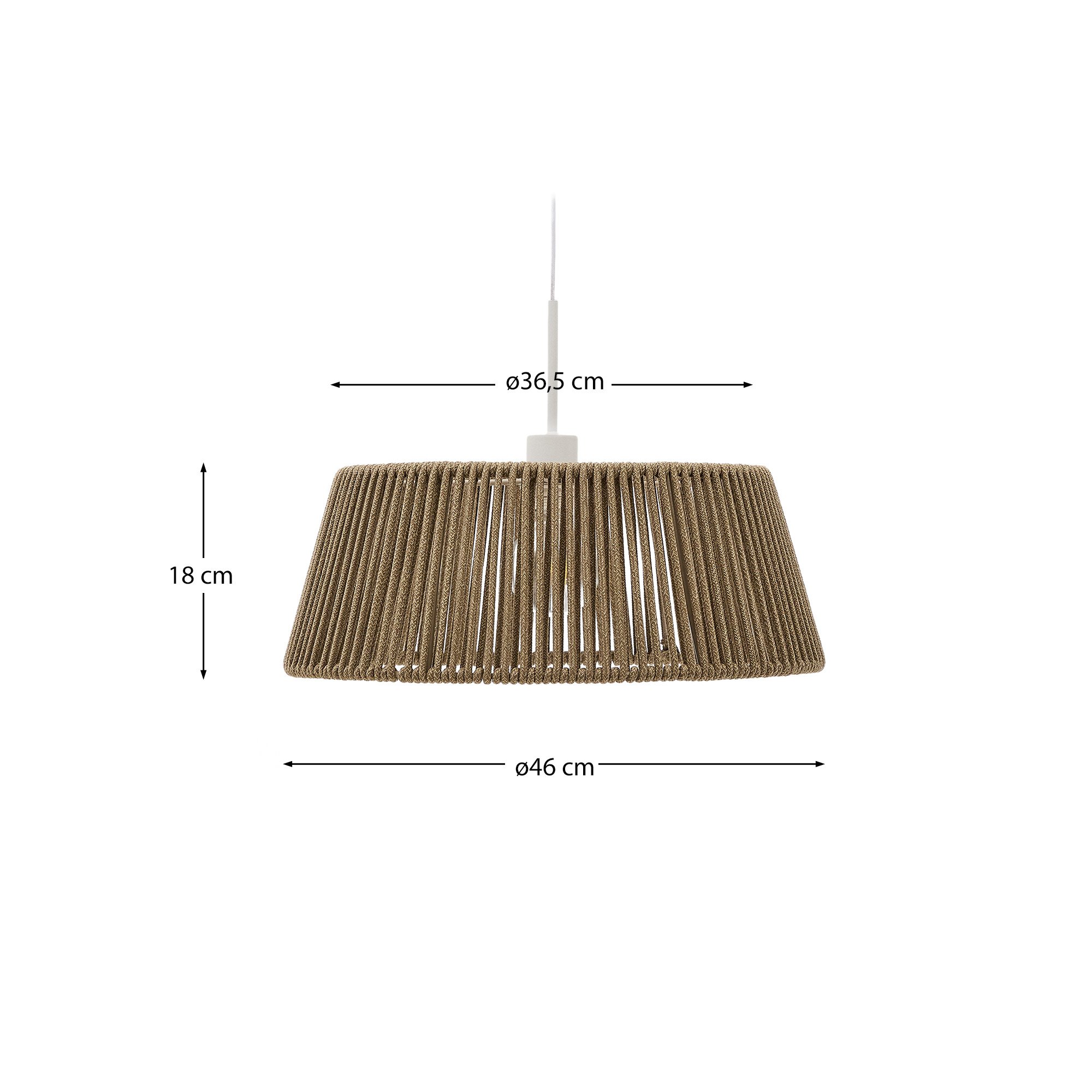 Aldet ceiling lampshade in beige mottled rope cord 46cm