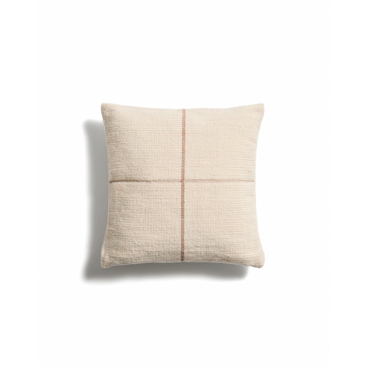 Atima beige 100% PET jacquard cushion cover 45 x 45cm