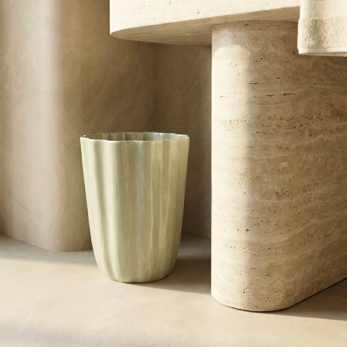 Nera Waste Basket Light Green