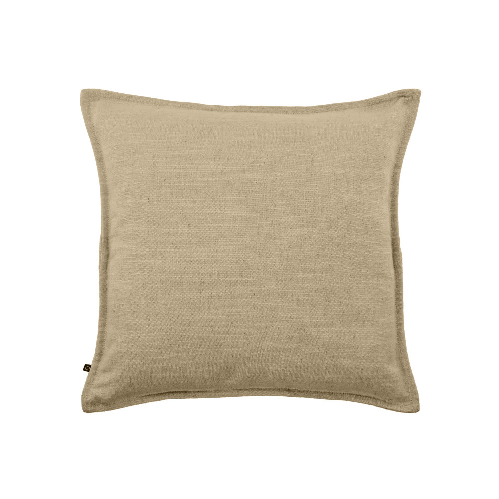 Blok linen cushion cover in beige- 45 x 45 cm
