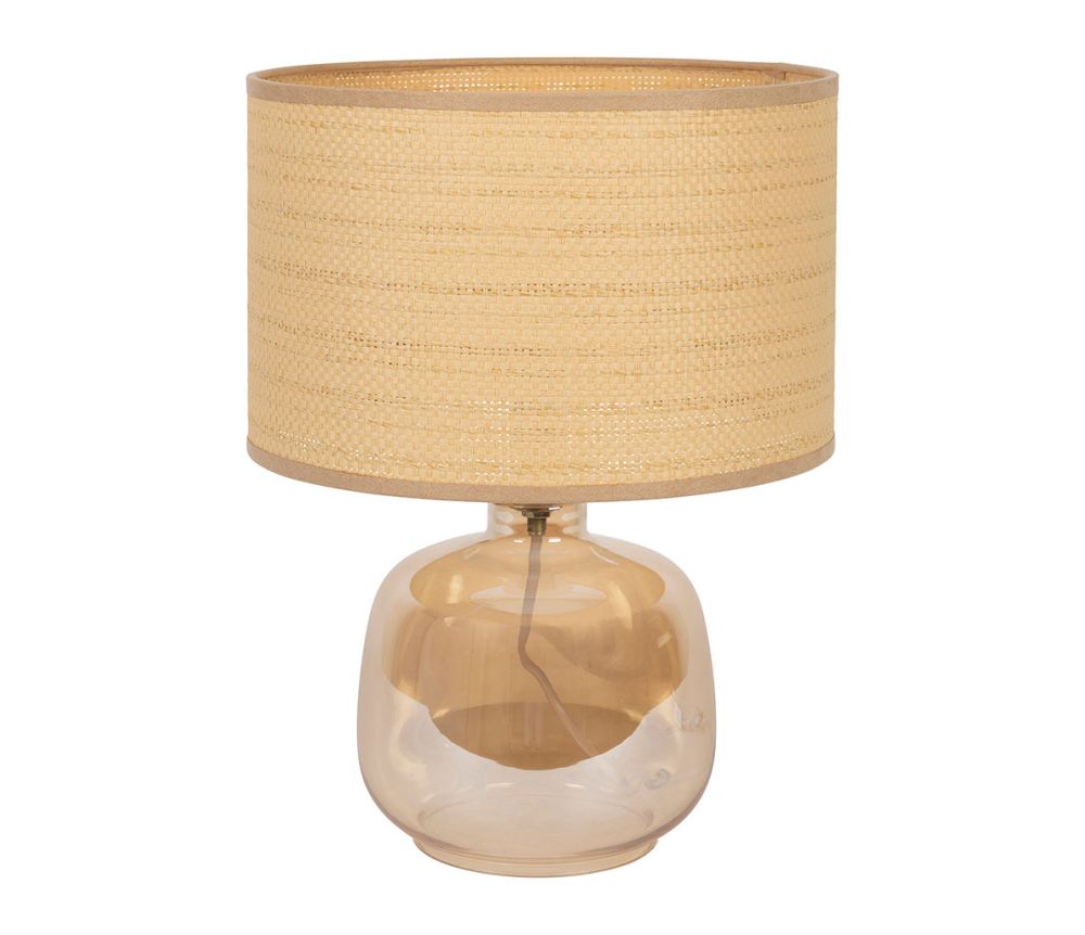 LAMPE CELESTE FUME+ECRU D26H36