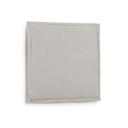 Tanit grey linen headboard with removable cover 100 x 100 cm