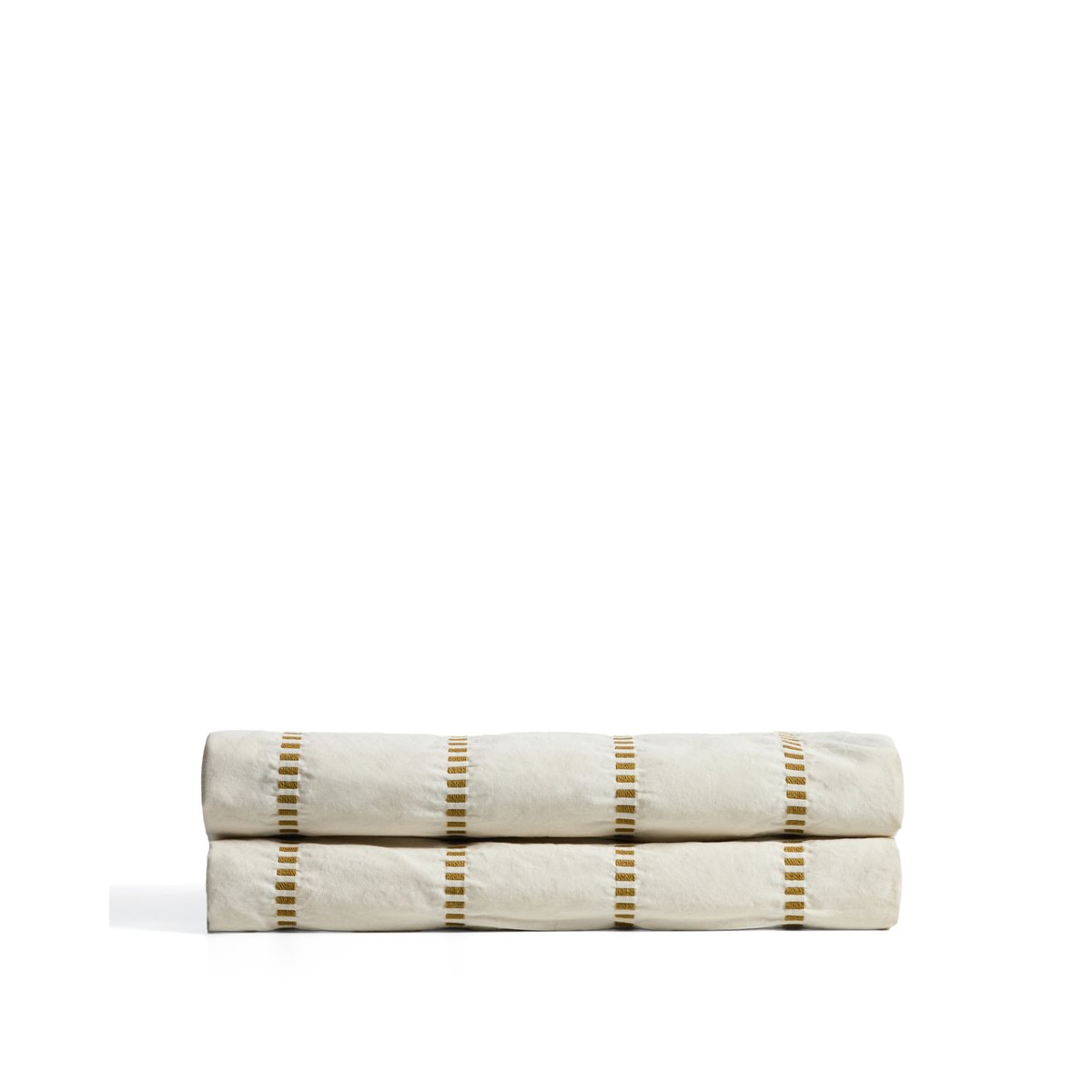 Lidala mustard striped 100% cotton jacquard bedspread for 150/160cm bed