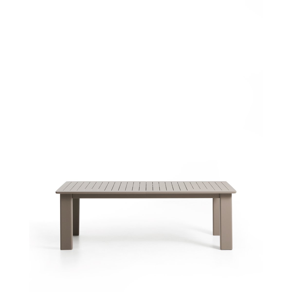 Livorno extendable table in taupe aluminium 233(350) x 100 cm