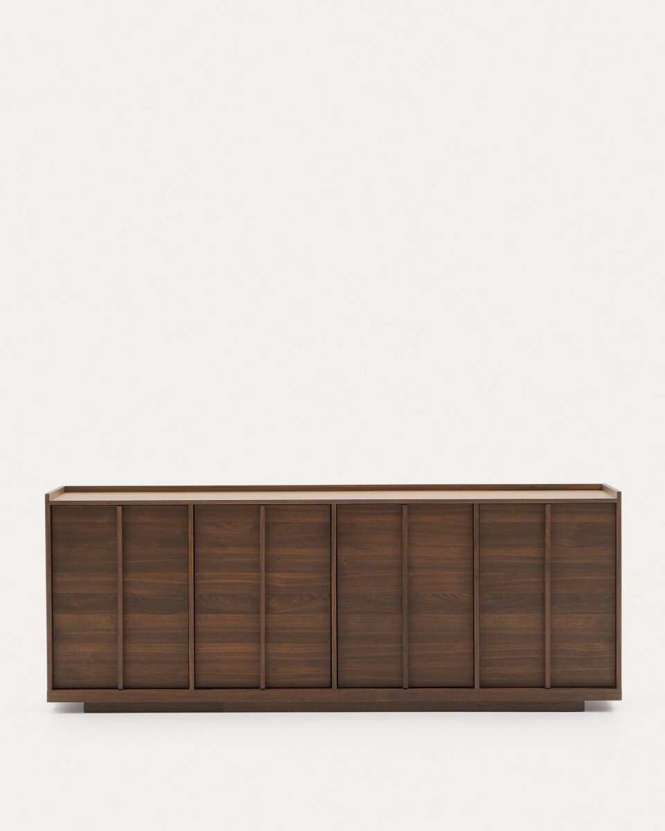 Onix sideboard with a walnut veneer in a dark finish. 200 x 80 cm FSC Mix Credit