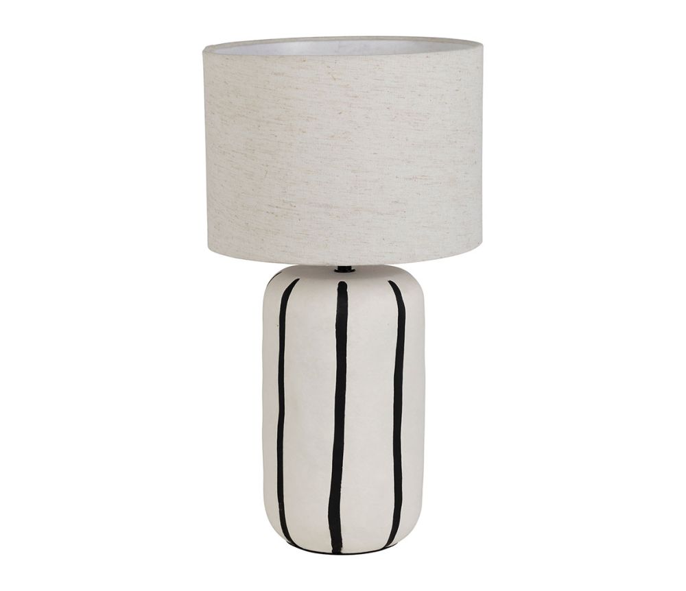 LAMPE PAESE NOIR+ECRU D25XH46