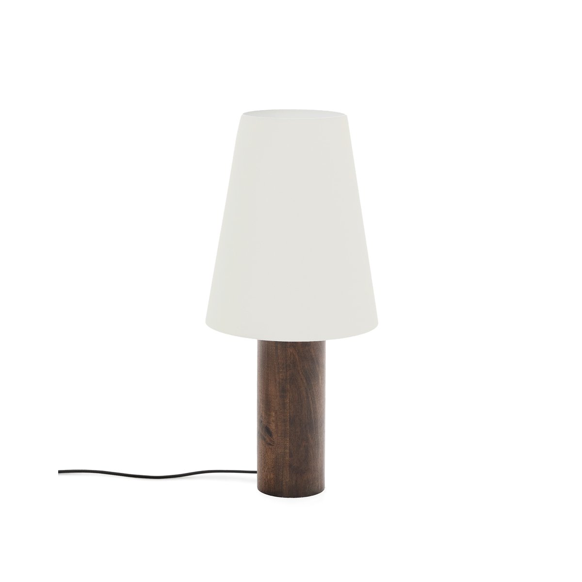 Marga floor lamp made from solid rubber wood with dark finish