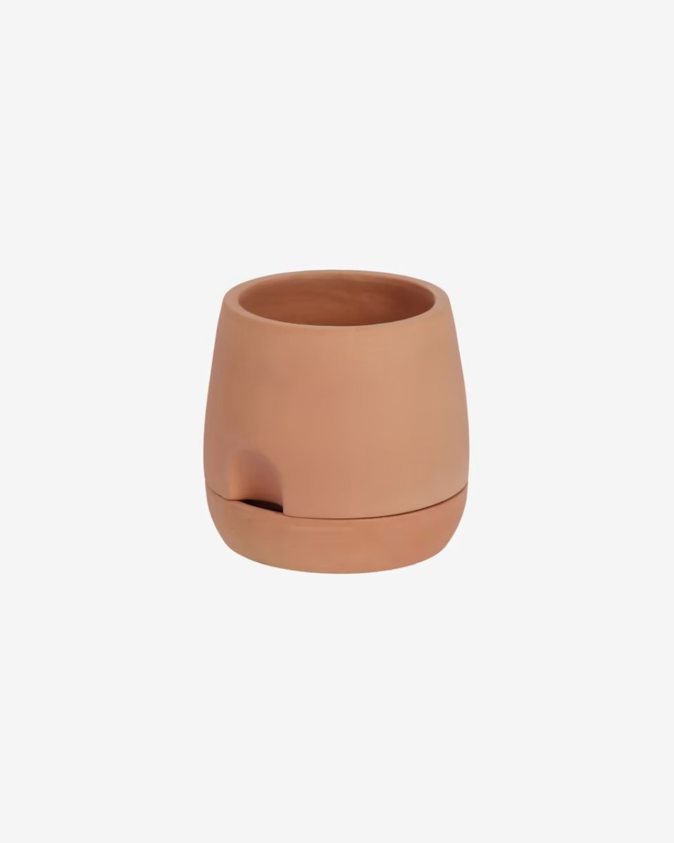 Luigina small terracotta plant pot with self watering system 27 cm