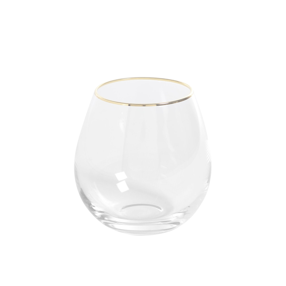 Rasine transparent glass with gold detail 50 cl