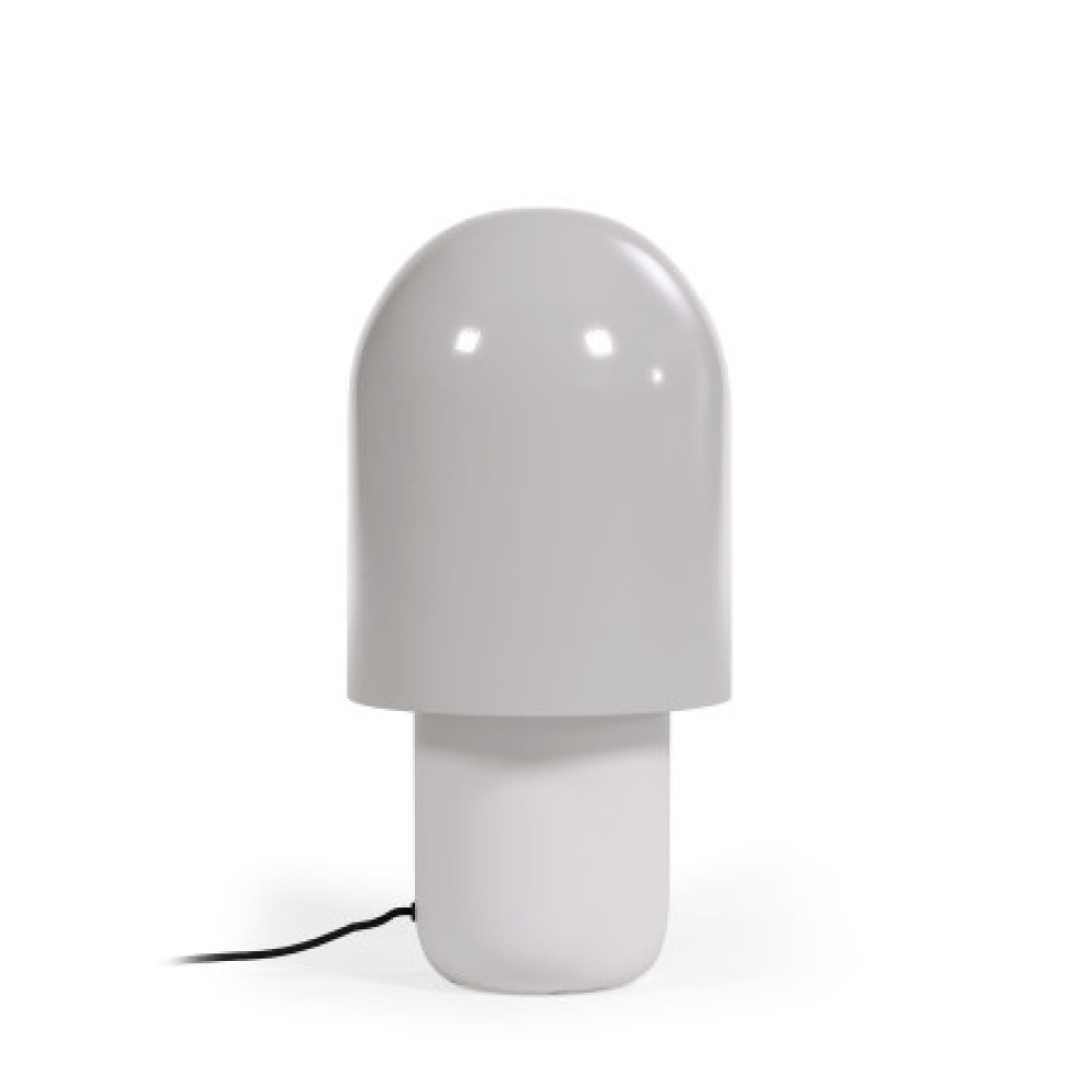 Brittany metal table lamp with white and grey painted finish.