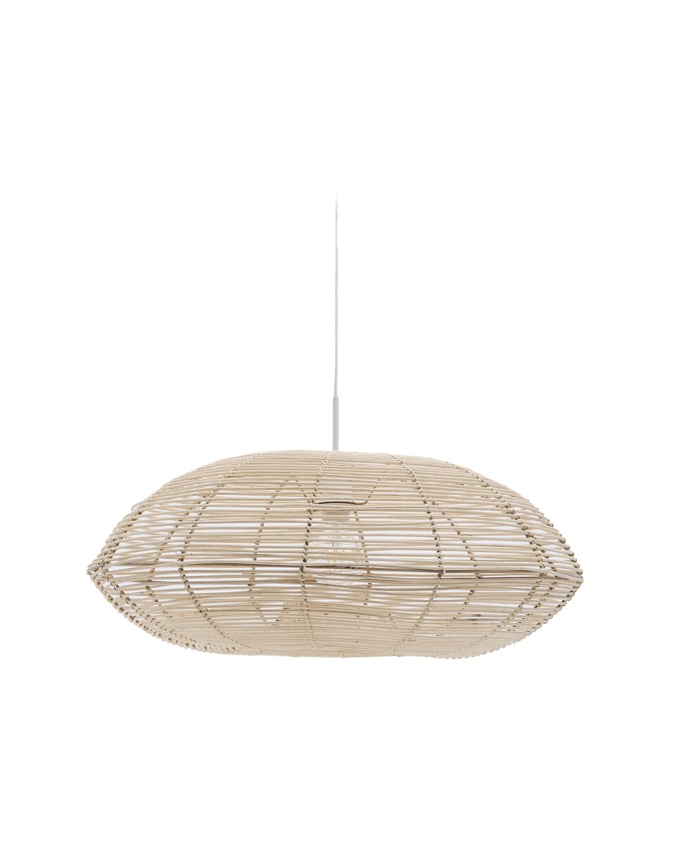 Flaro rattan pendant lampshade with clear finish at 70 cm