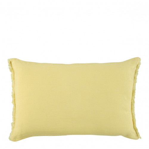 CHLOE Pastel Yellow Washed Linen Cushion Cover 60x40