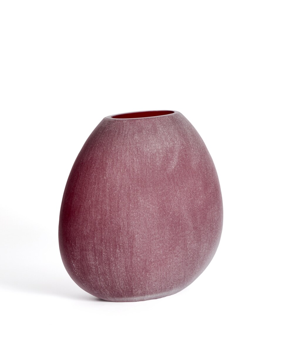 Rovena vase in burgundy glass 33.5 cm