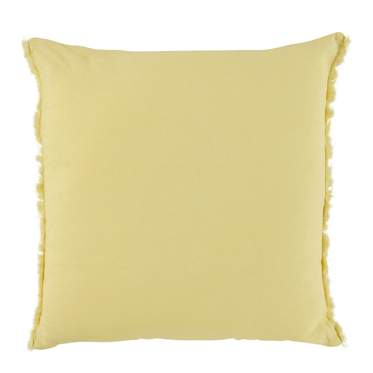 CHLOE Pastel Yellow Washed Linen Cushion Cover 50x50