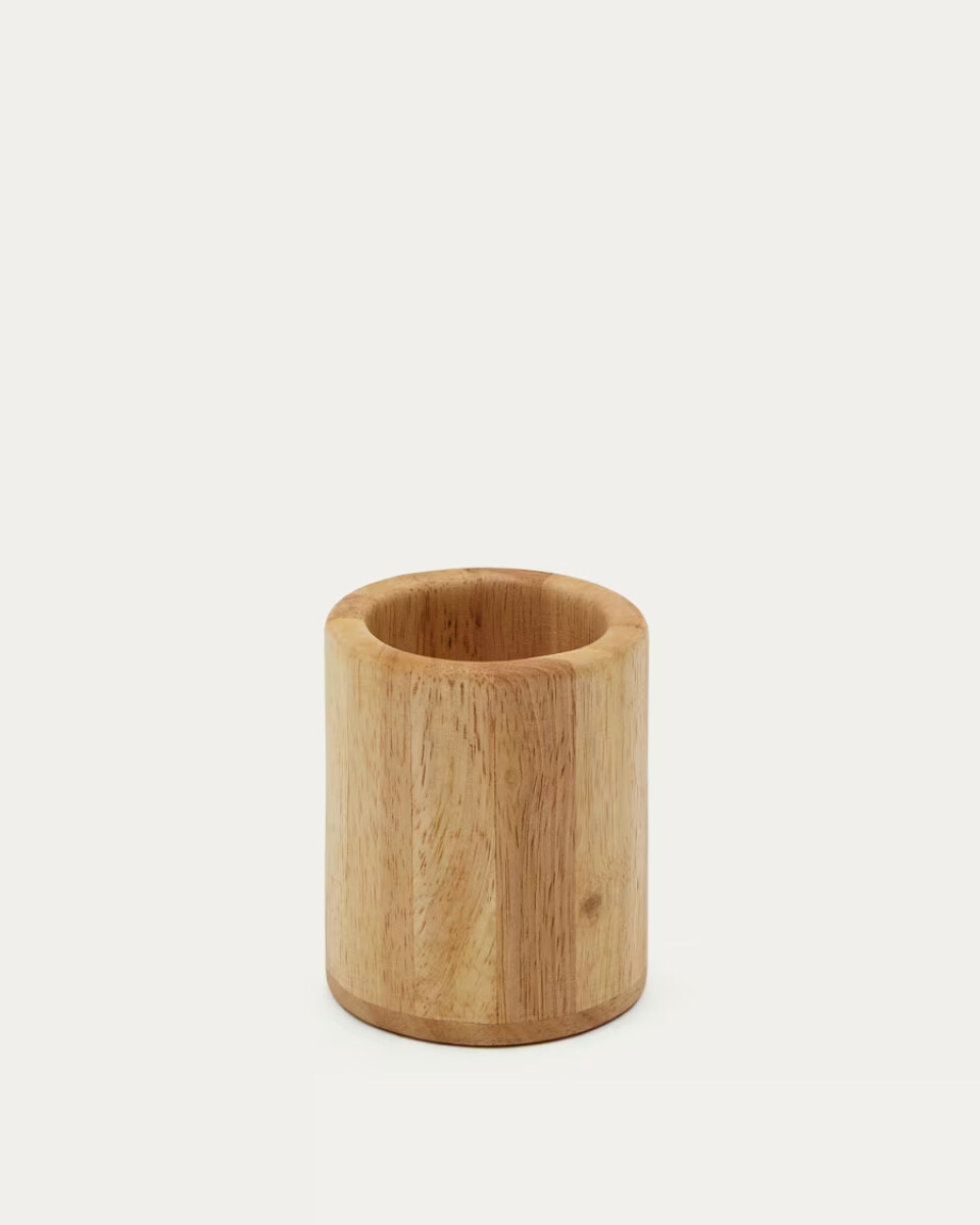 Dilcia solid rubber wood pencil holder