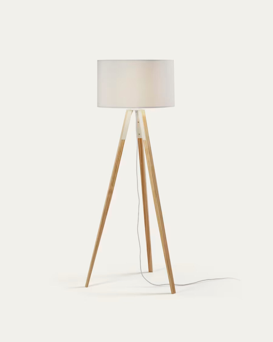 Iguazu floor lamp in solid pine wood