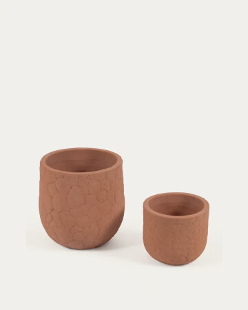 Simi set of 2 terracotta plantpots Ø 34 cm \ Ø 50 cm