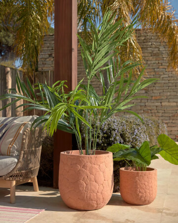Simi set of 2 terracotta plantpots Ø 34 cm \ Ø 50 cm