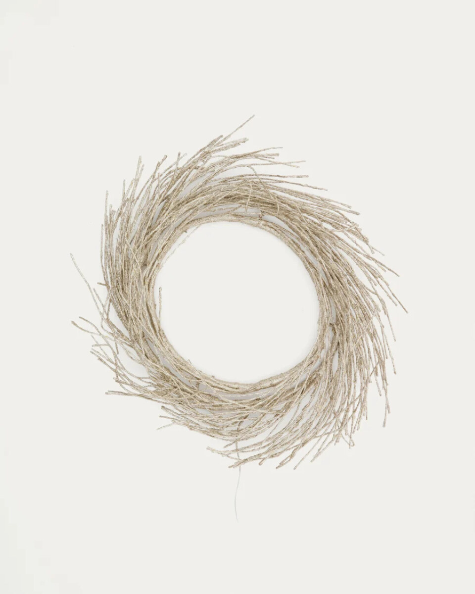 Bria luminous gold-coloured wreath. 60 cm