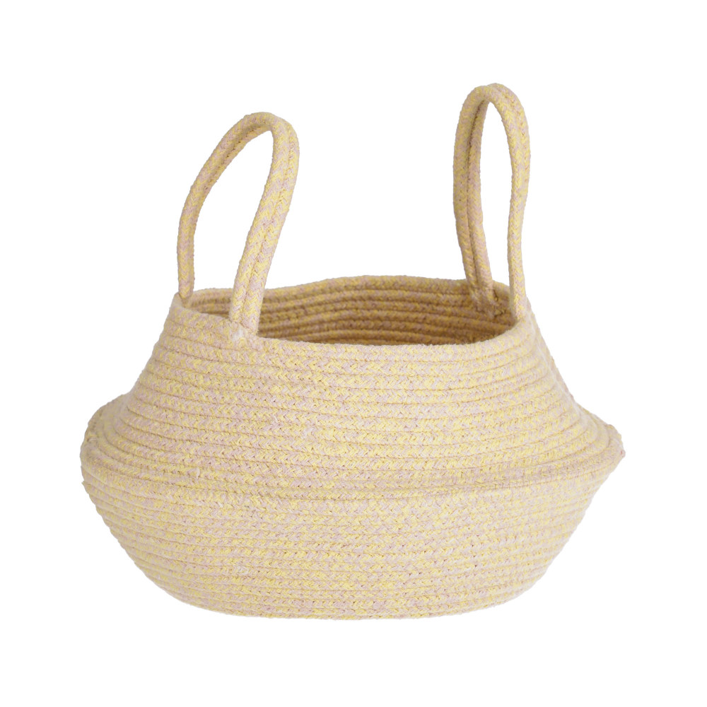 SIBILA 100% cotton basket in beige