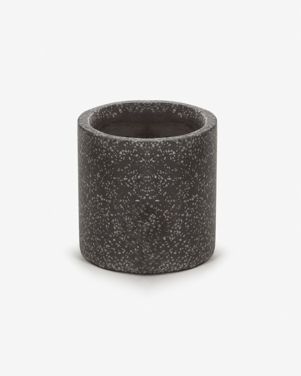 Round bransc pots black _ LARGE