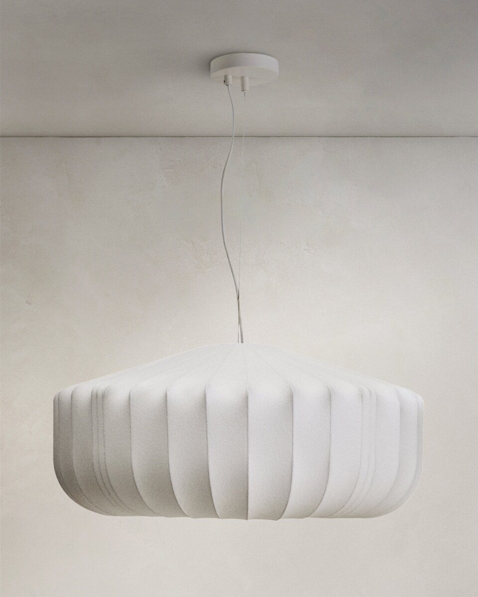Somar ceiling lamp in syntheticÂ©fibers and steel rods â¢76 cm