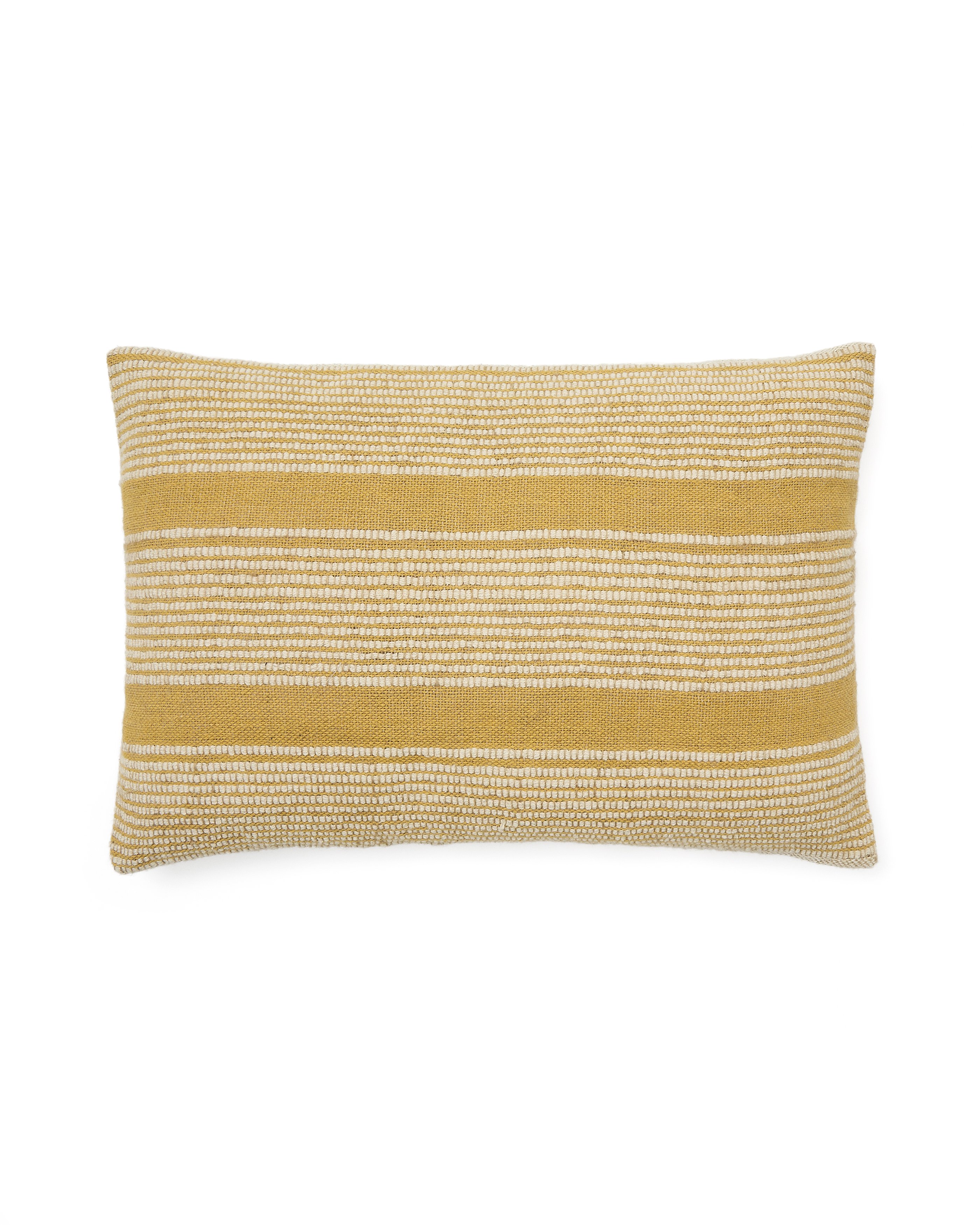 Uciel cushion cover in cotton and mustard and beige jute embroidery 40 x 60 cm