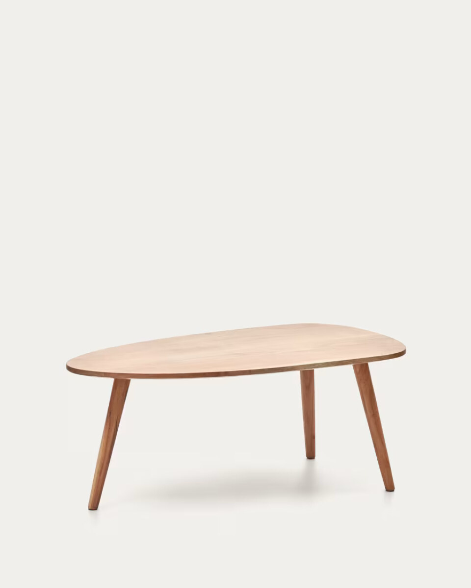 Eluana coffee table in solid acacia with natural finish   110 x 60 cm