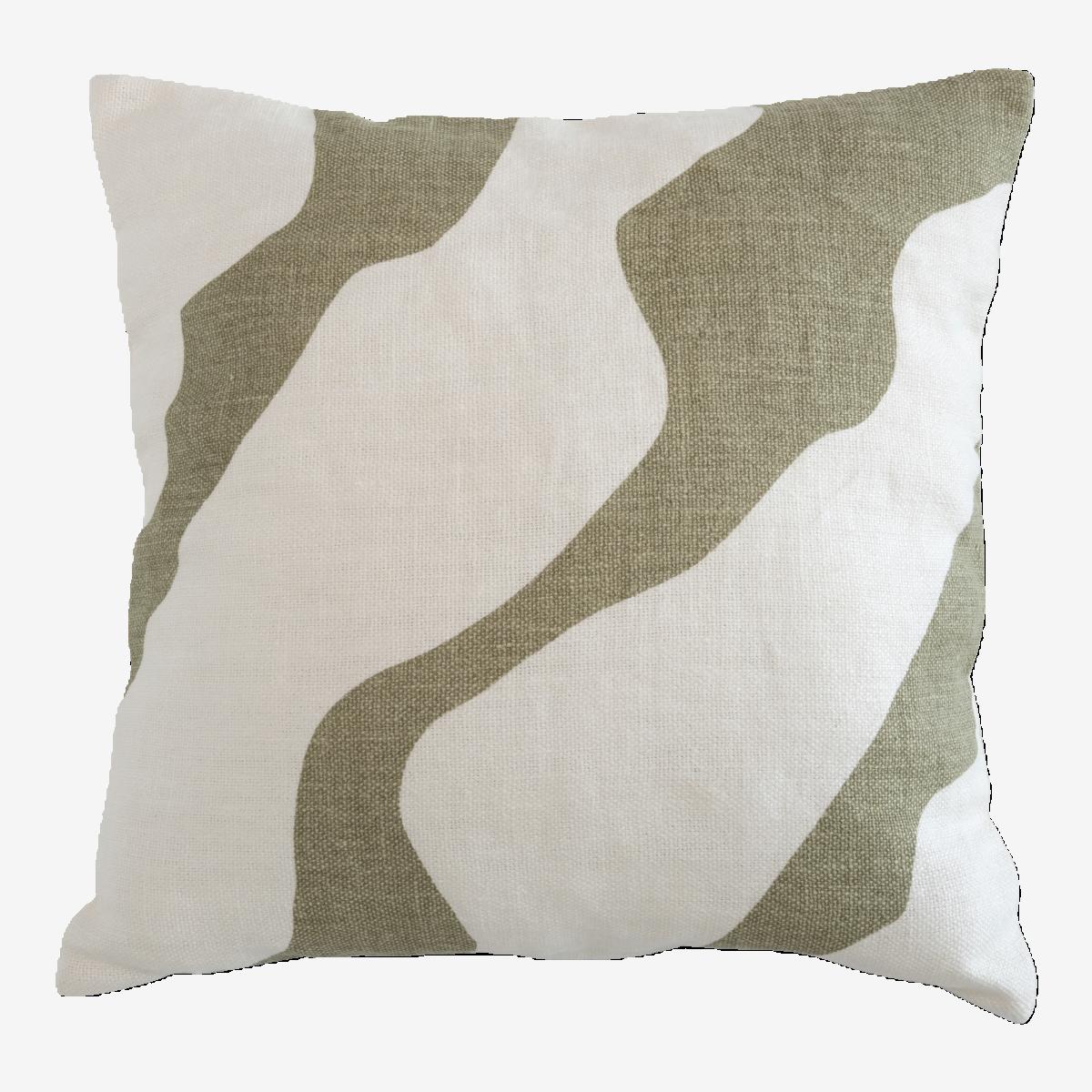 cushion Flusso moss stone