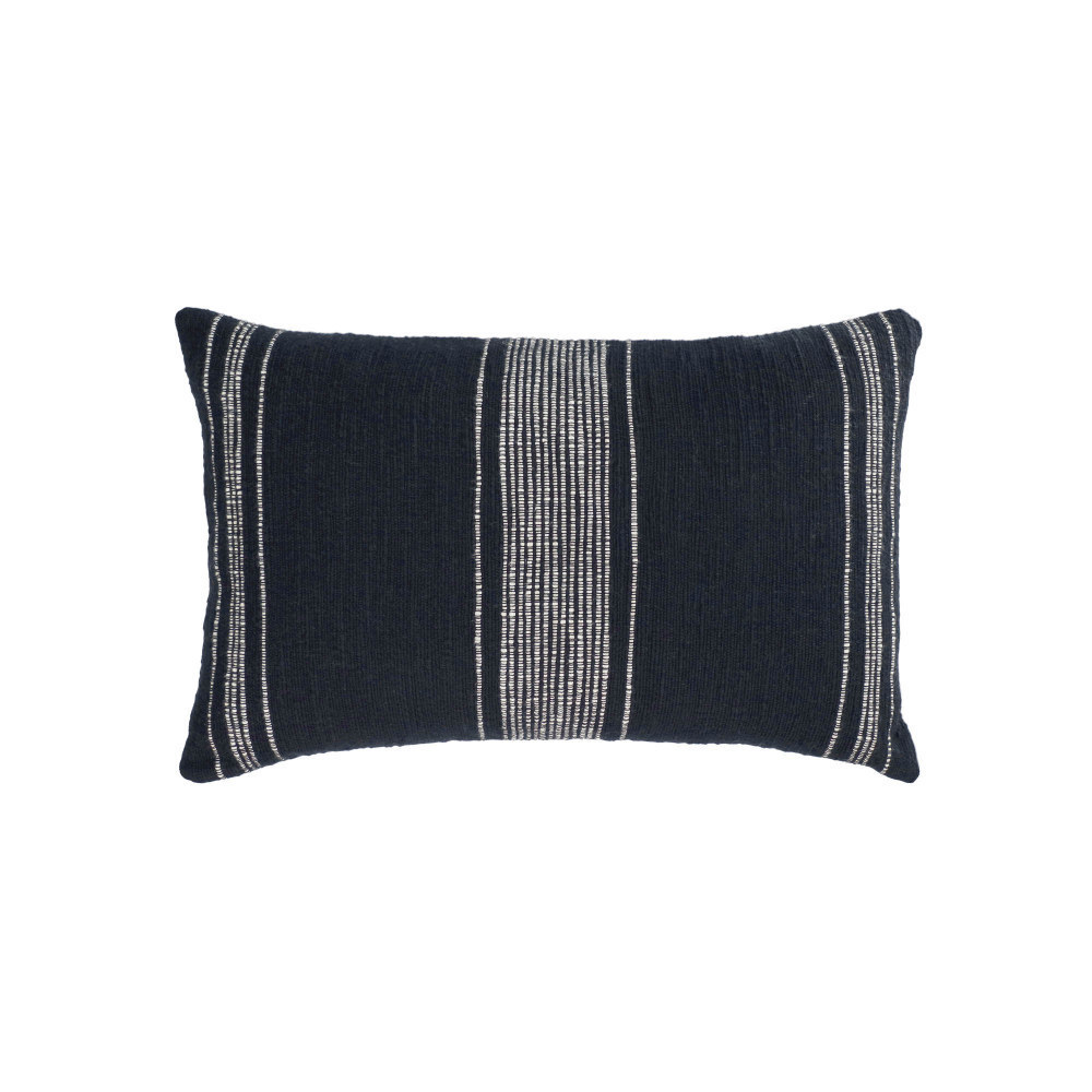 Adalgisa cotton cushion cover with black and white stripes 30 x 50 cm