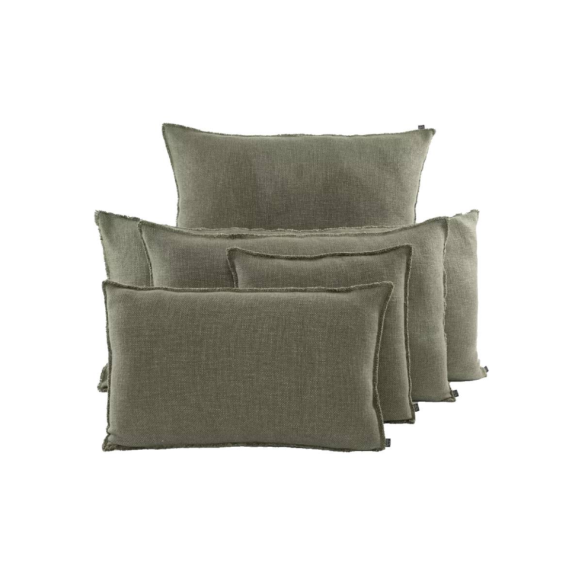 CALIFORNIA CUSHION KAKI LINEN VISCOSE 22X43 INCHES 55X110 CM