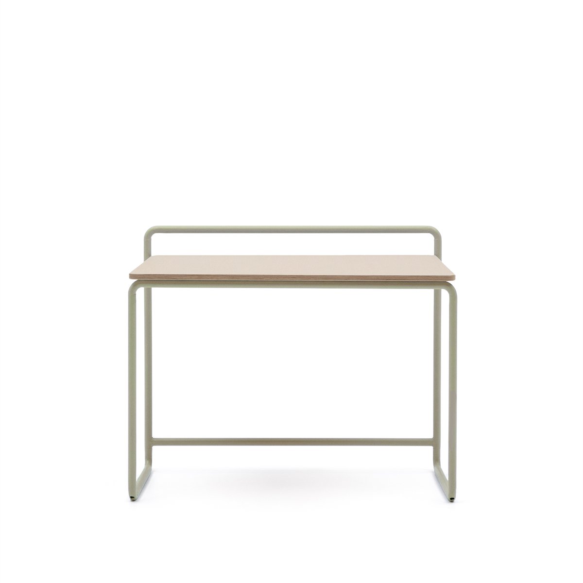 Tinn ash veneer desk with a beige metal structure 82 x 45 cm