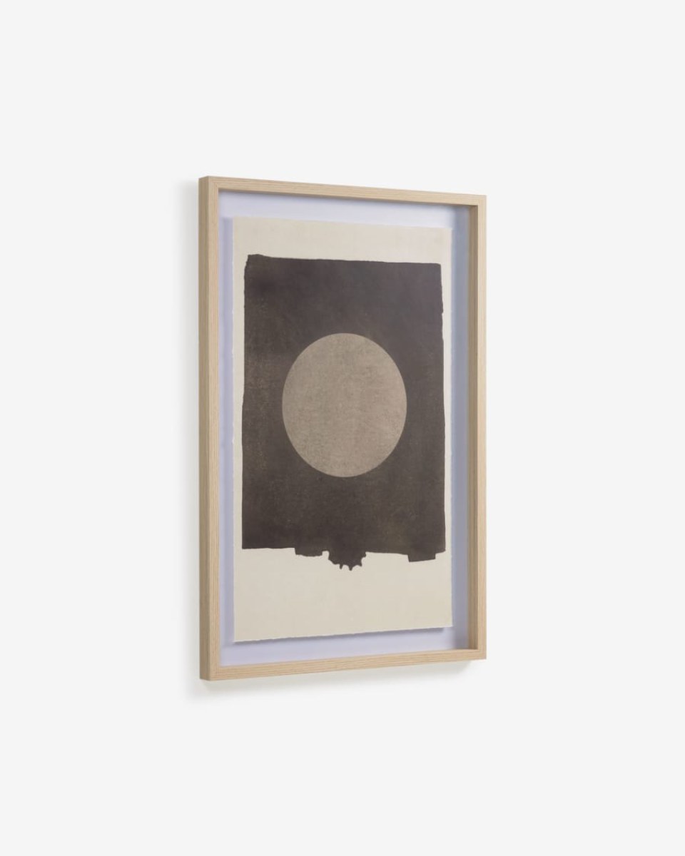 Naira circular picture in black 60 x 90 cm